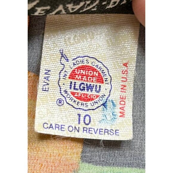 VINTAGE EVAN-PICONE FLORAL PRINT A-LINE DESIGNER SKIRT UNION MADE USA PRINT 10 - Picture 4 of 7